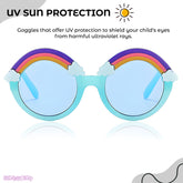 Kids Sunglasses Stylish and Compact Kids Eyewear for Summer (Blue)